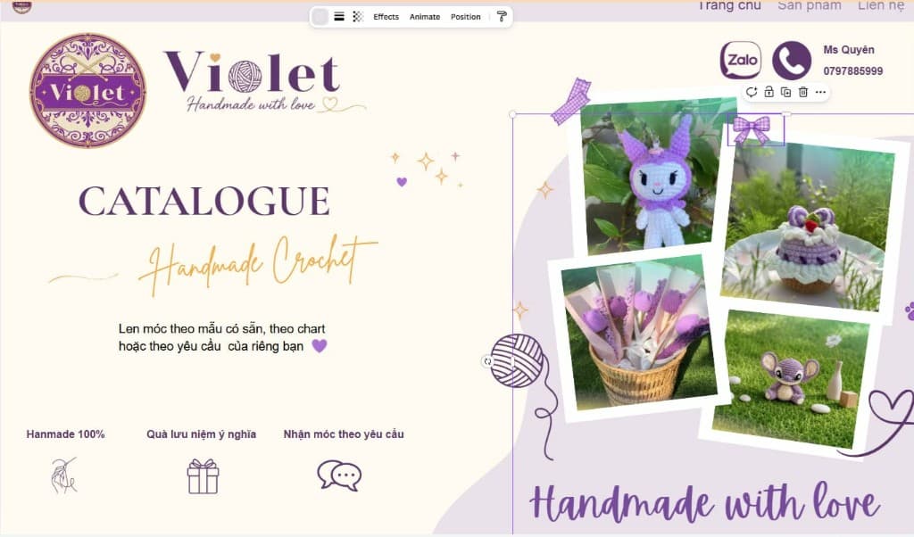 Sản phẩm Violet